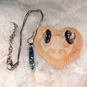 Brighton earring and necklace set blue